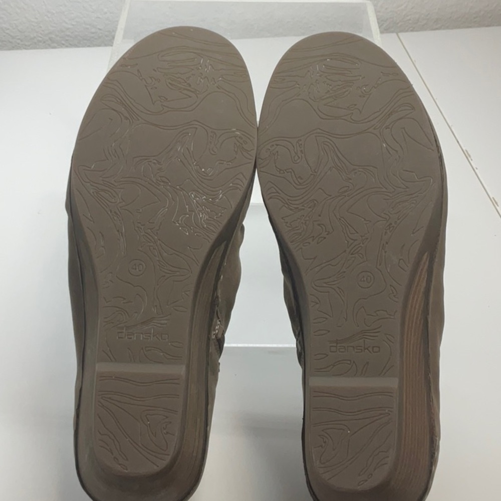 Dansko Sheena Leather Ankle Bootie Tan / Mushroom Size 40 - Picture 7 of 7